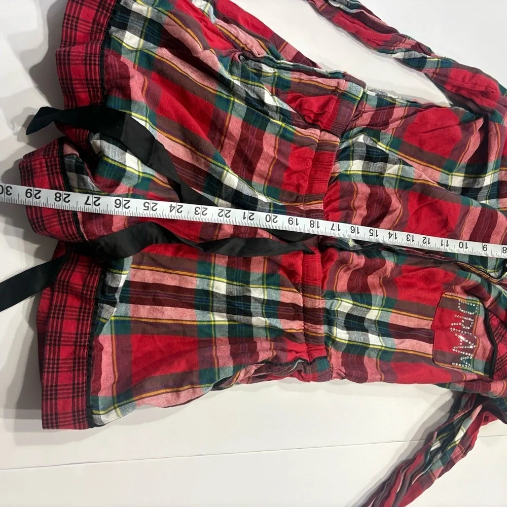 Victoria’s Secret Plaid Pajama Romper Rhinestone Dream Size M